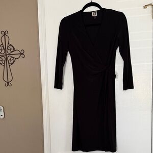 Anne Klein Black Long Sleeve Dress